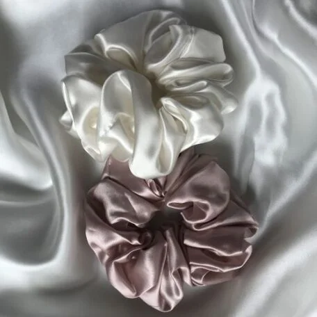 2 Luxury Silk Scrunchies -ge Lar