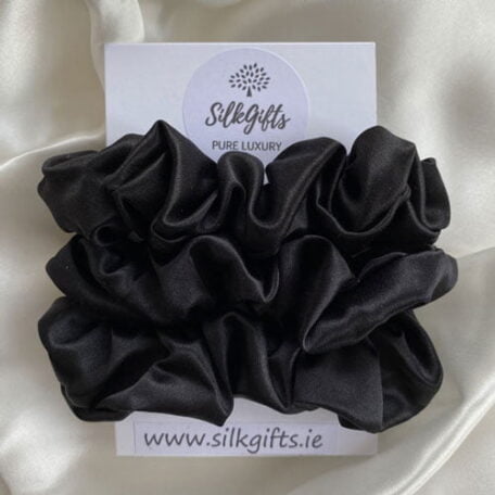 100% silk hair scrunchie set Black Silk Gifts Ireland