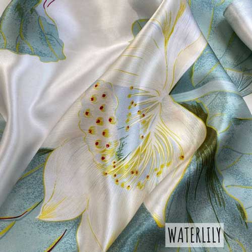 Waterlily Luxury Silk Scarf-