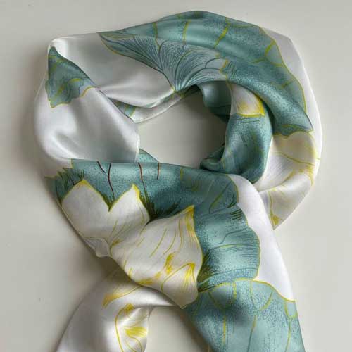 Waterlily-100%-Pure-Silk-Scarf