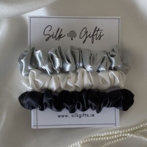 ilk-Scrunchies-Silver-Black-White.