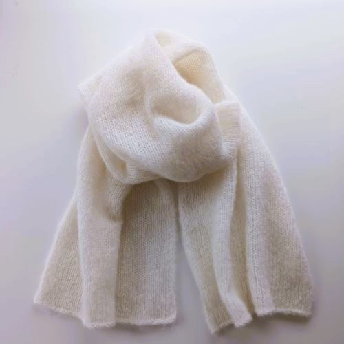 Soft White Alpaca Wool & Slk scarves Ireland