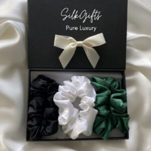 Silk-Hair-Scrunchie-Ireland-green-white-black